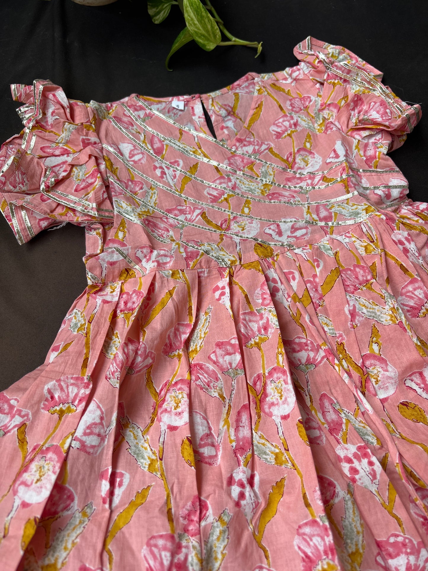 Peach Patang Sharara set