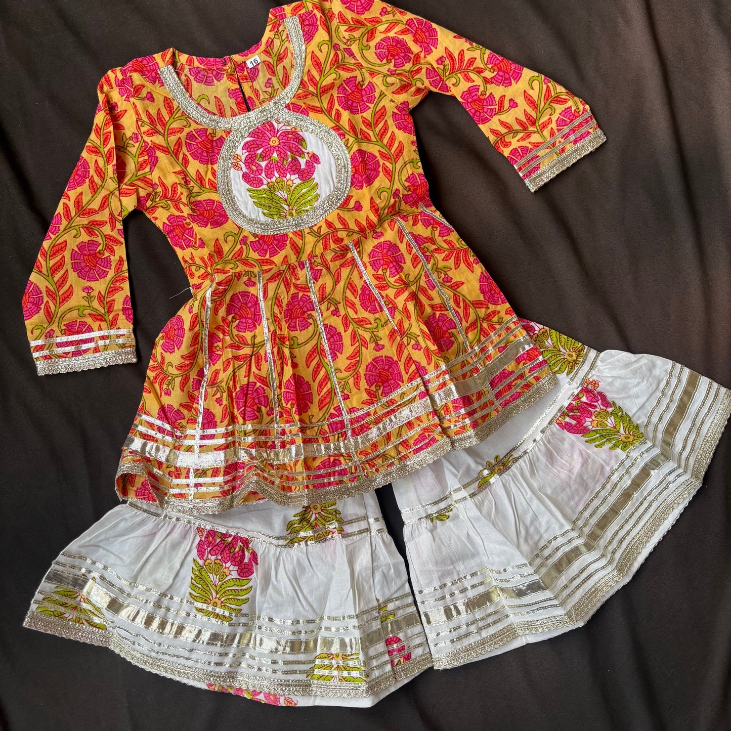 Phool Kari Sunshine Sharara Set