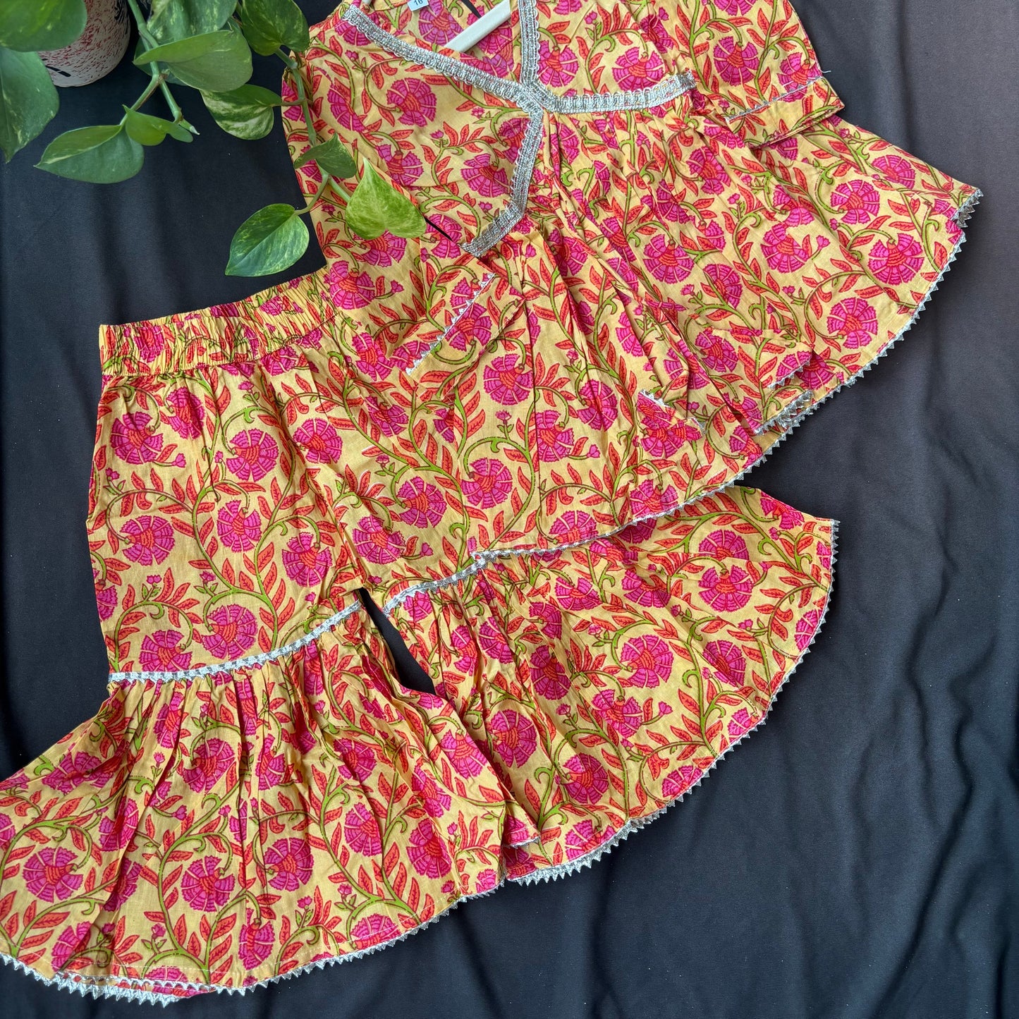 Genda Gulabi Sharara Set