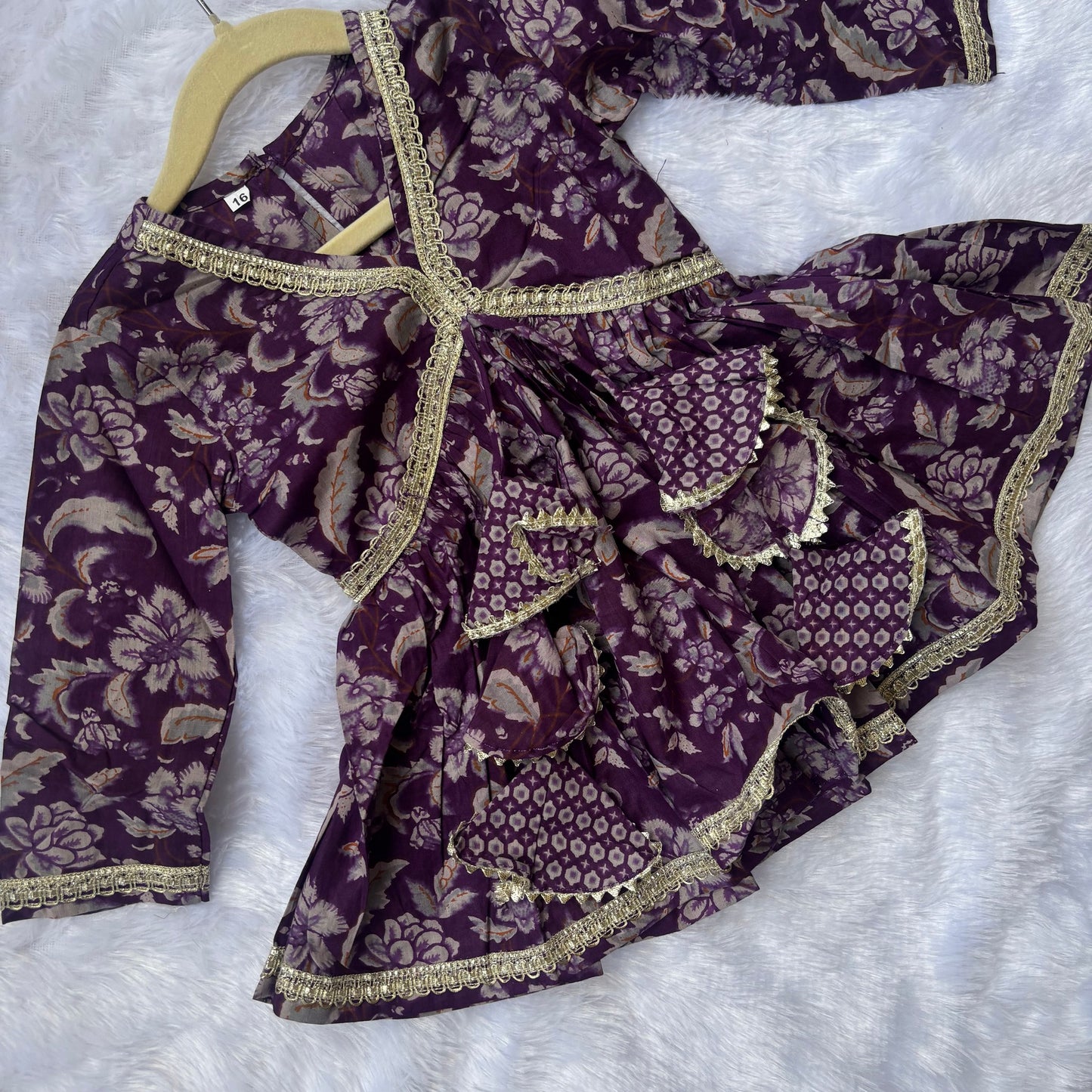 Royal Plum Afghan Set