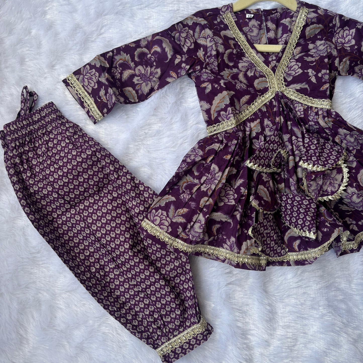 Royal Plum Afghan Set