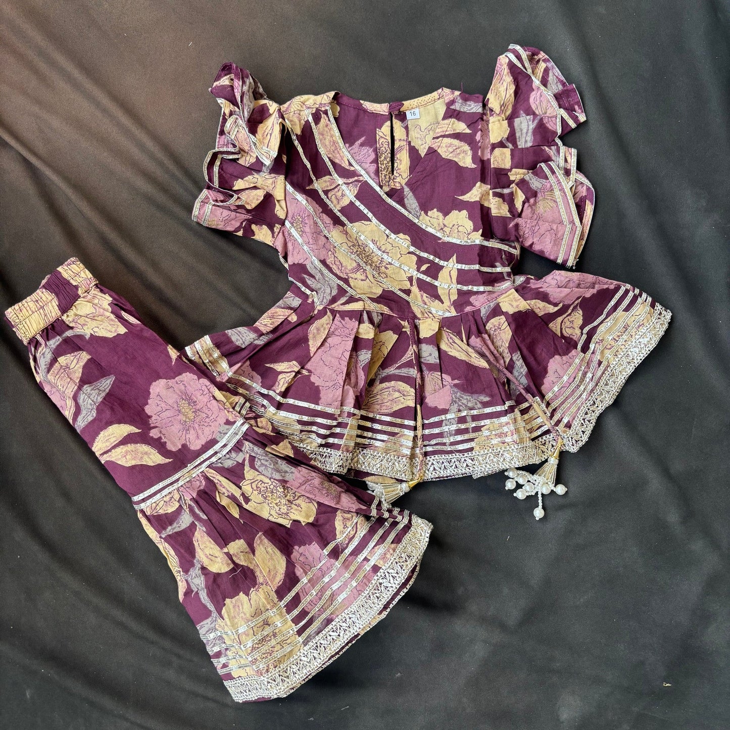 Zehra Purple Ethnic Set