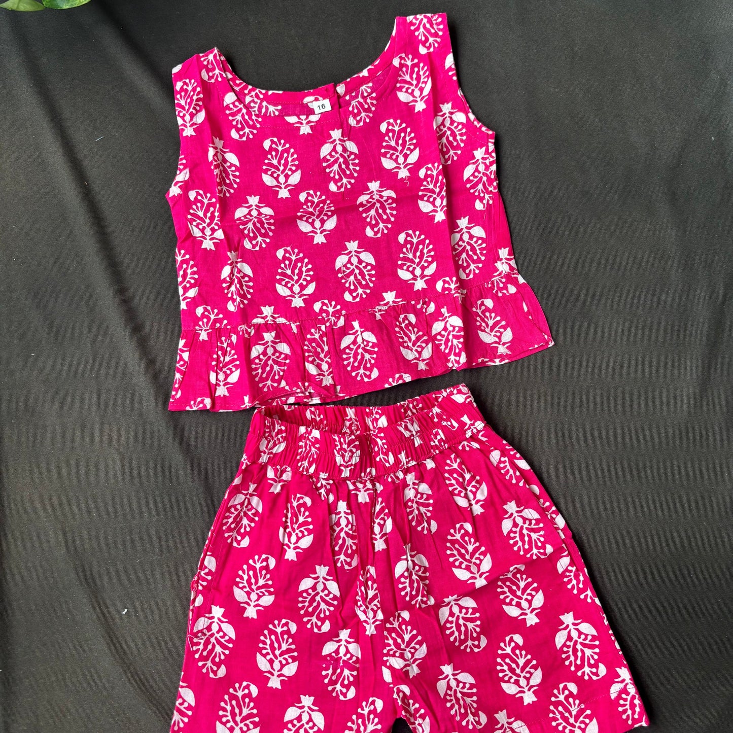 Pink Blossom Shorts Co-Ord Set