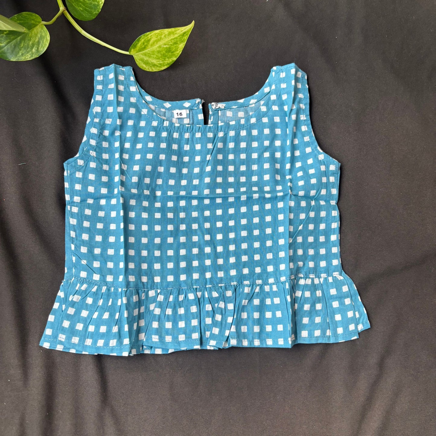 Blue Checks Shorts Co-Ord Set