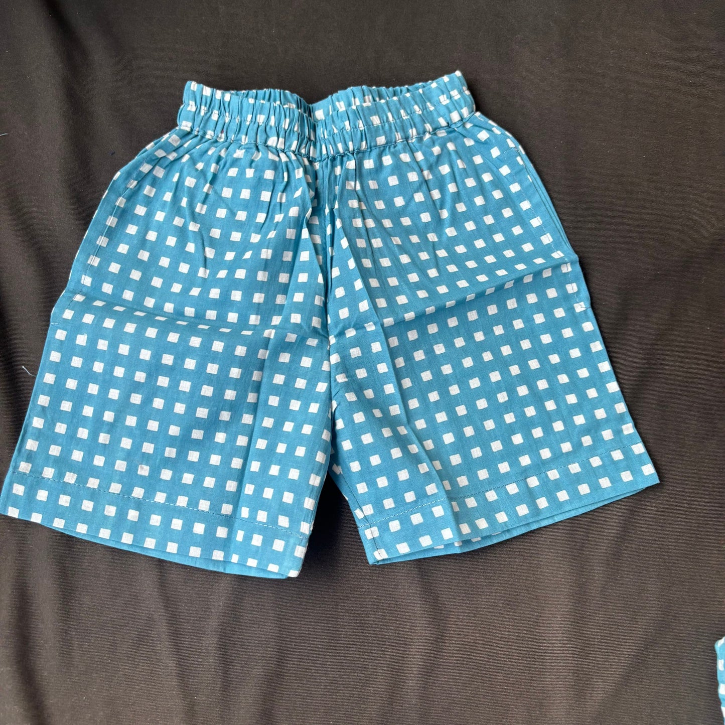 Blue Checks Shorts Co-Ord Set