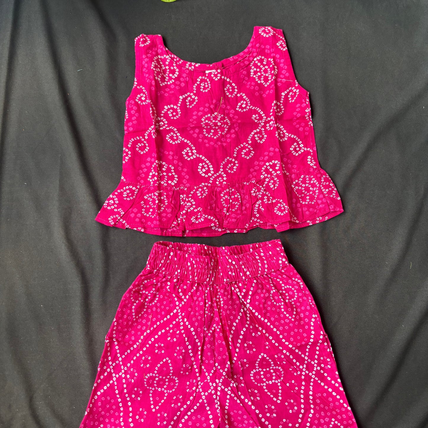 Bandhani Pink Shorts Co-Ord Set