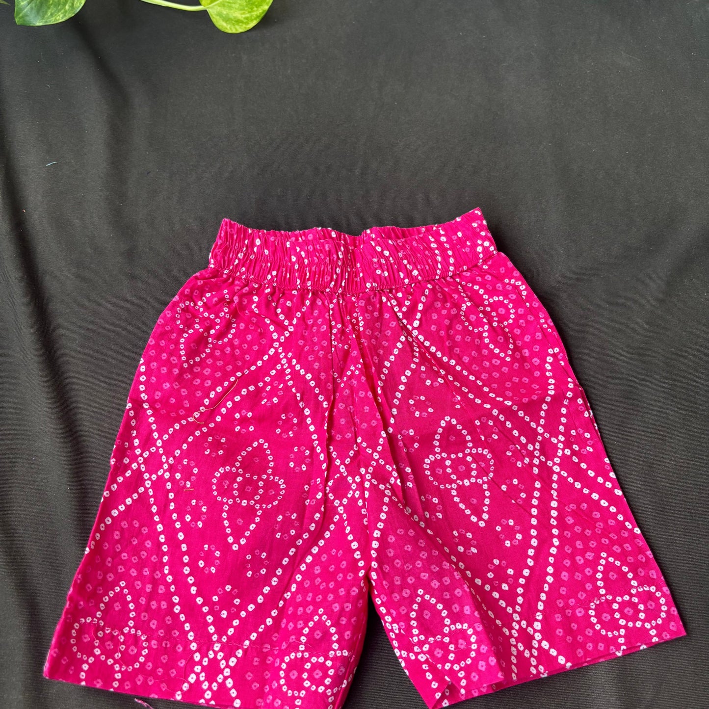 Bandhani Pink Shorts Co-Ord Set