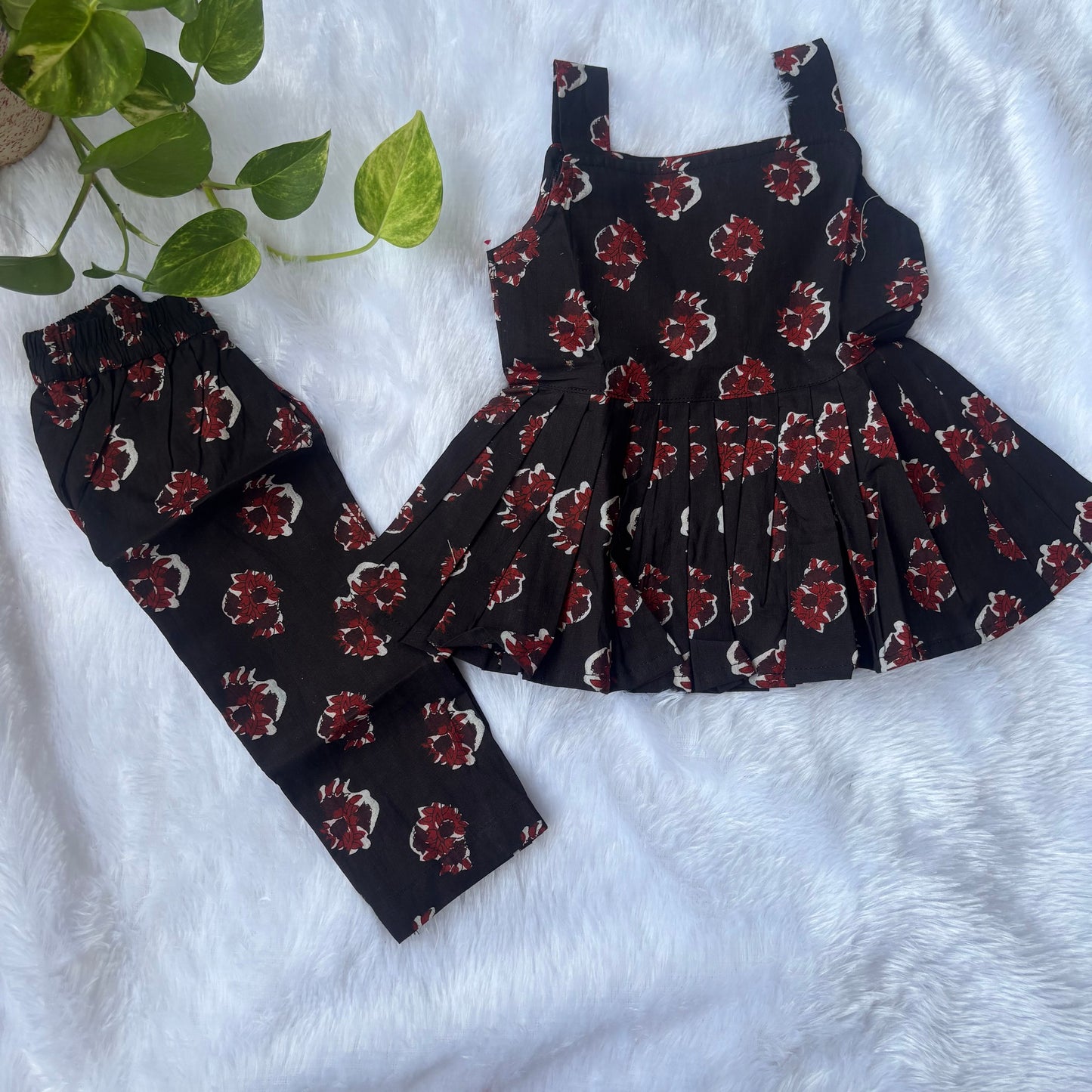 Crimson Bloom Elegance Shorts Co-ord Sets