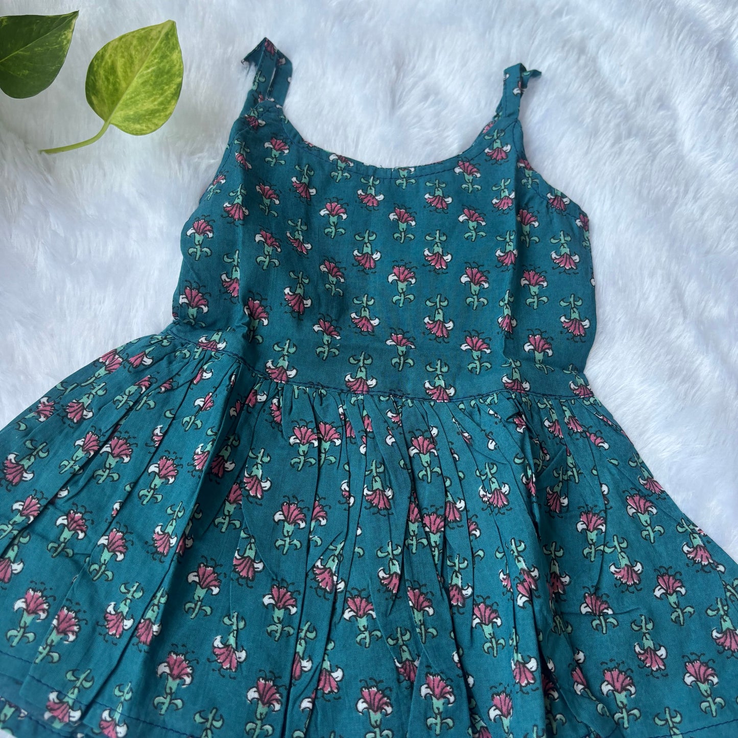 Teal Blossom Charm Frock