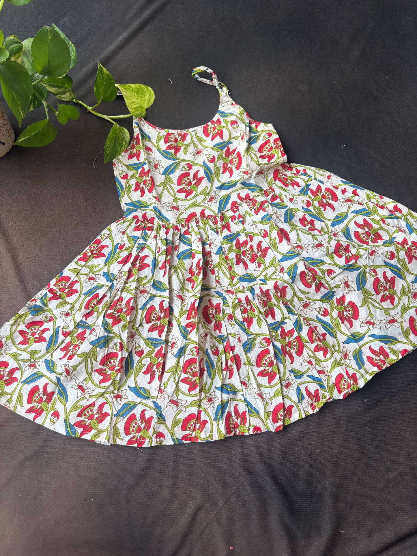 Crimson Bloom Frock