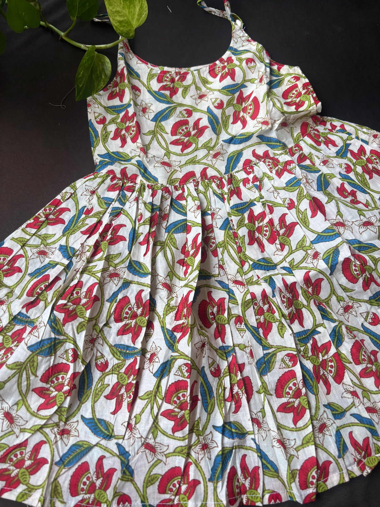 Crimson Bloom Frock