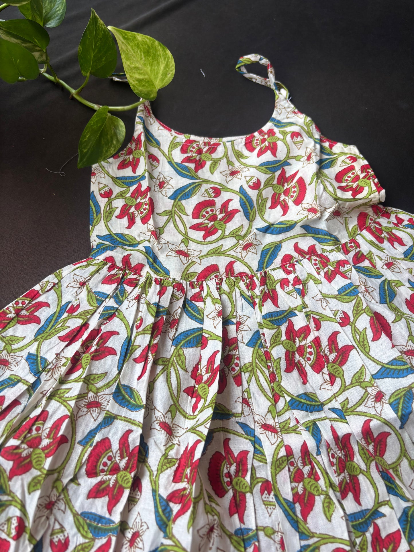 Crimson Bloom Frock