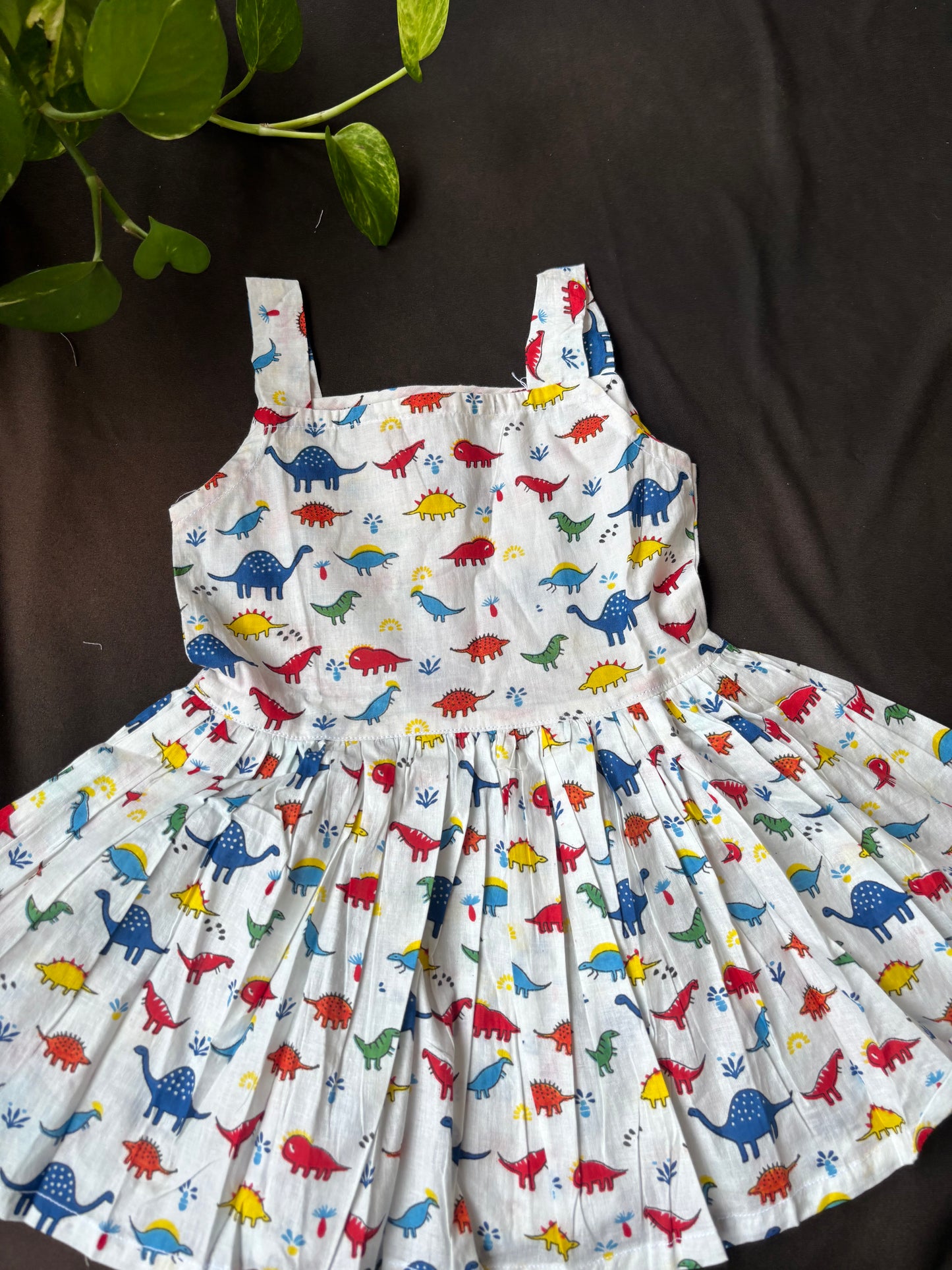 Dino Land Cotton Frock