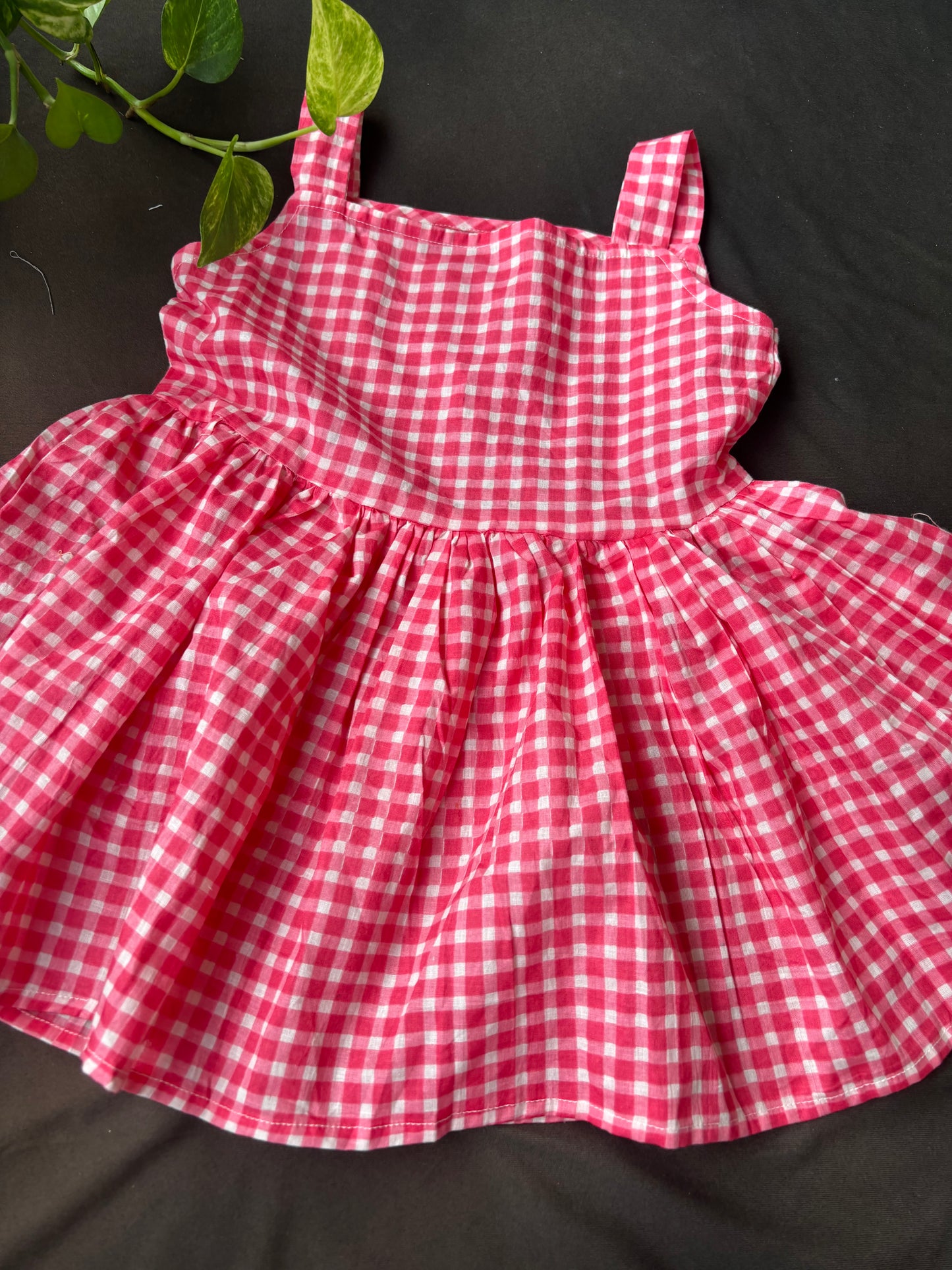 Strawberry Pink Cotton Frock