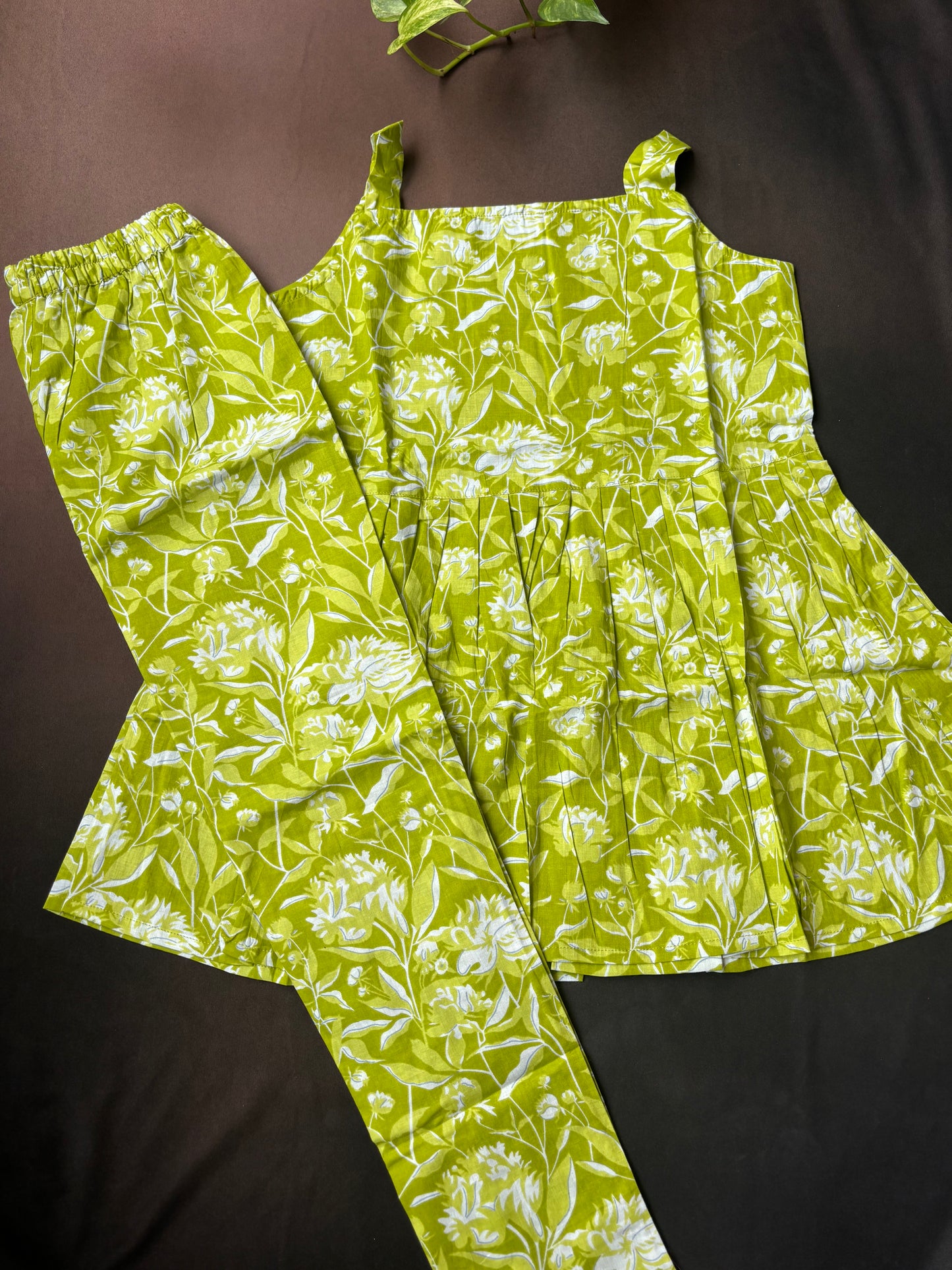 Lime Bloom Co-ord Set