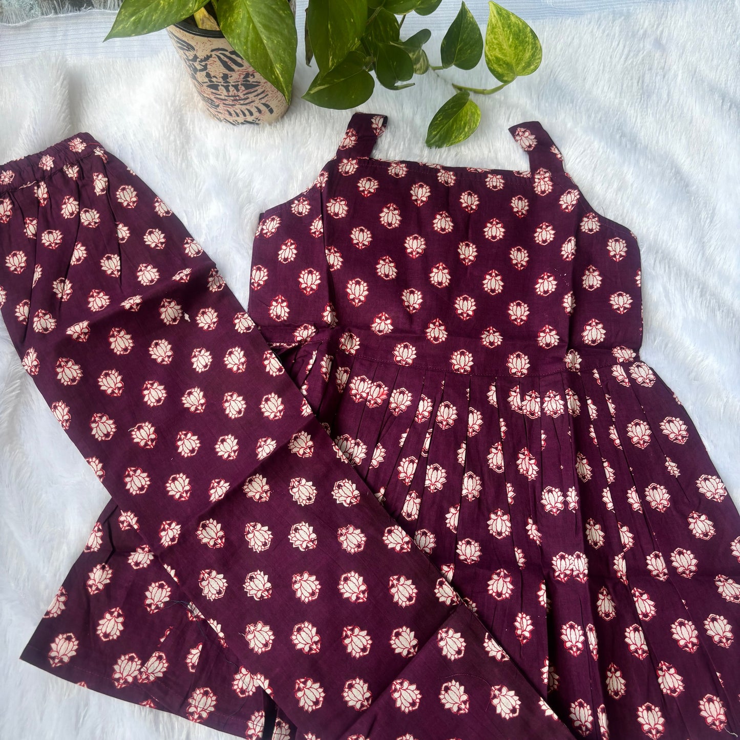 Maroon Bloom Co-ord Set