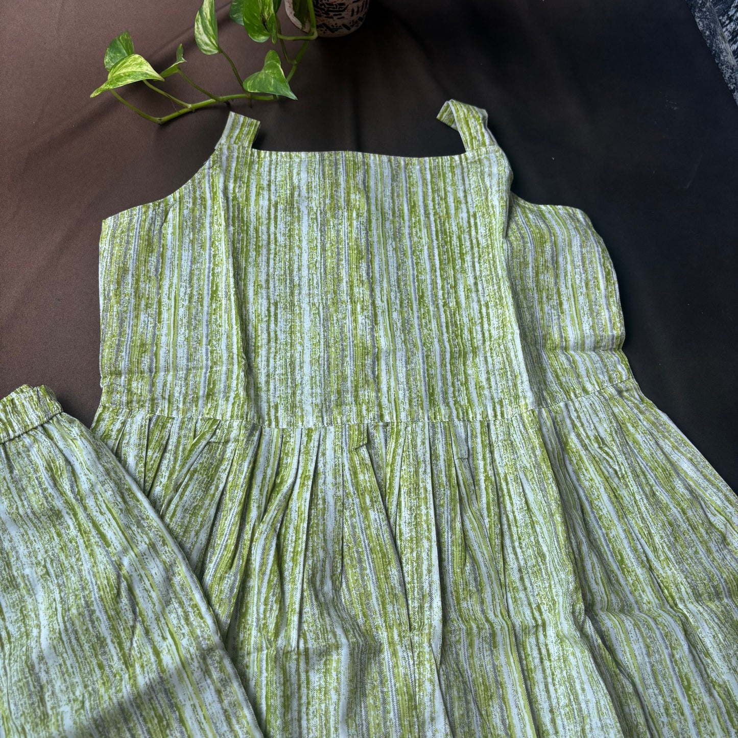 Green Stripes pant co-Ord set