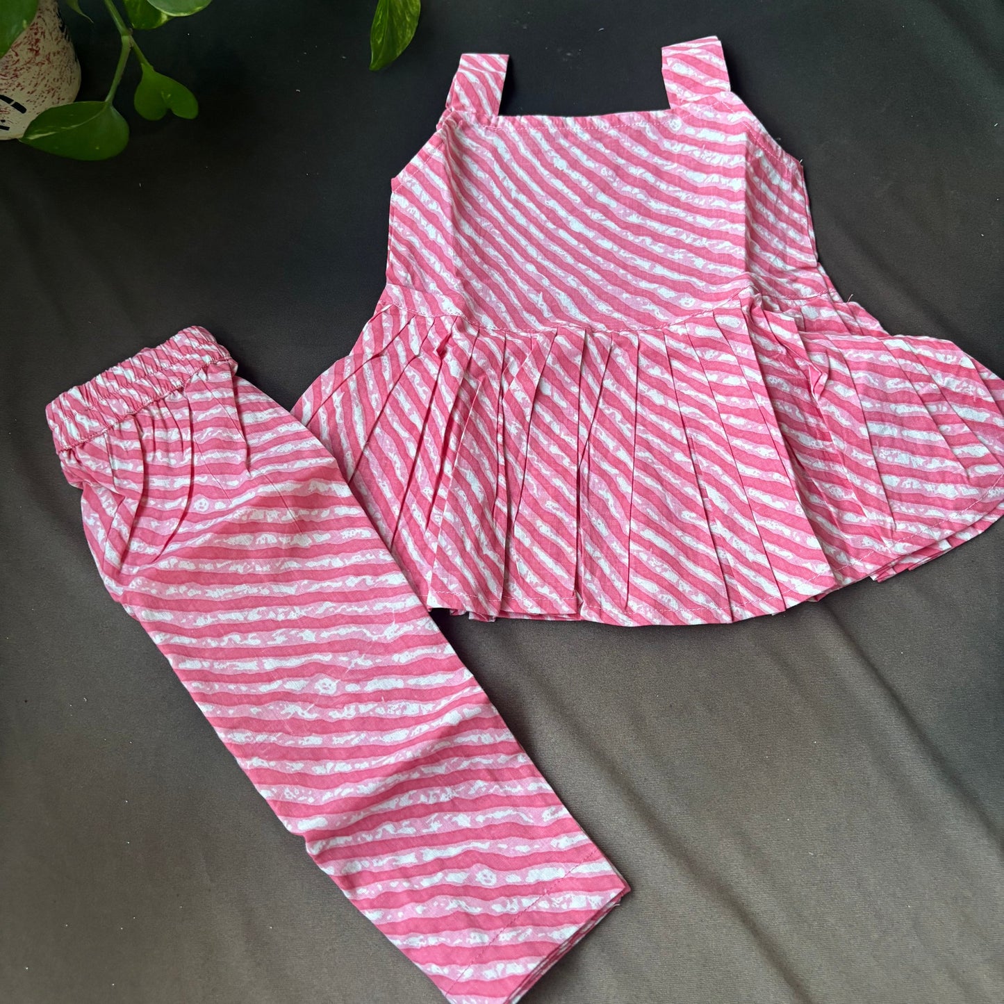 Pink Swirl Cotton Co-ord Set