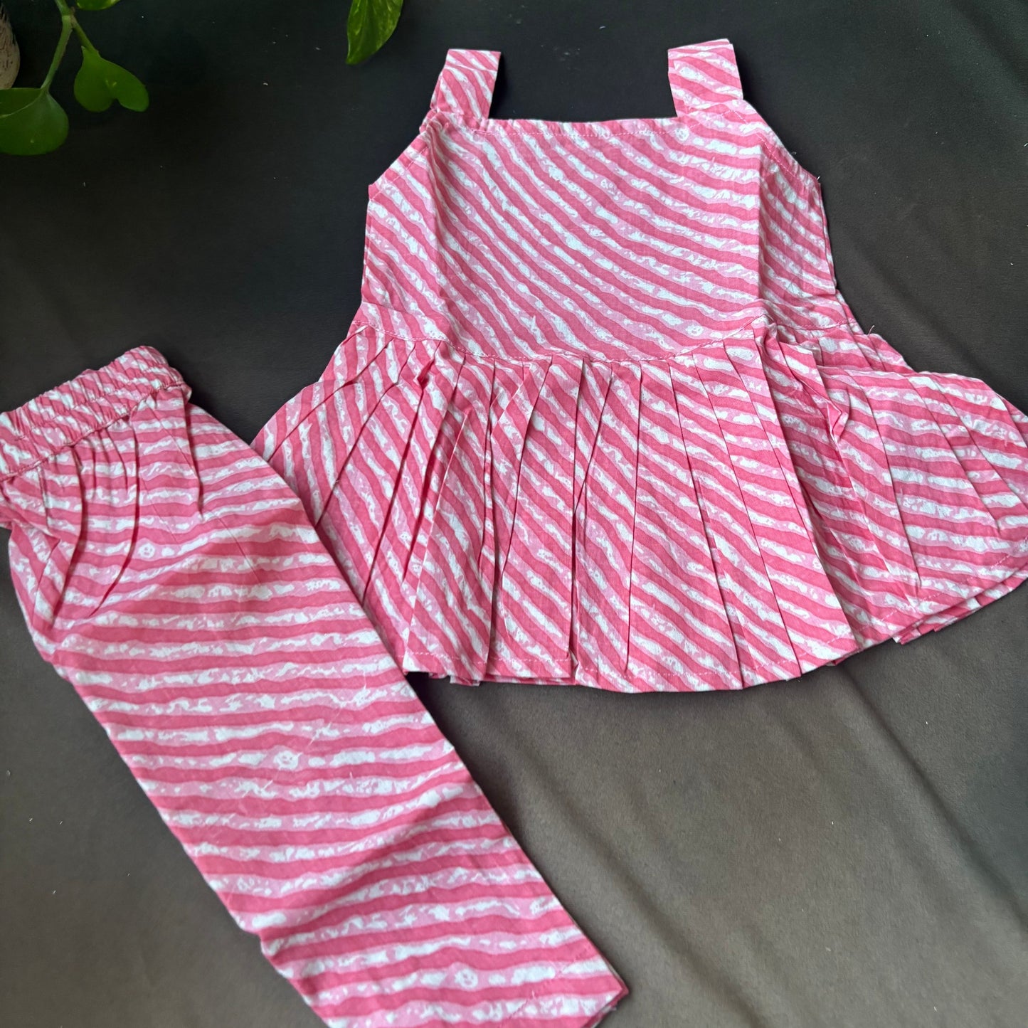 Pink Swirl Cotton Co-ord Set