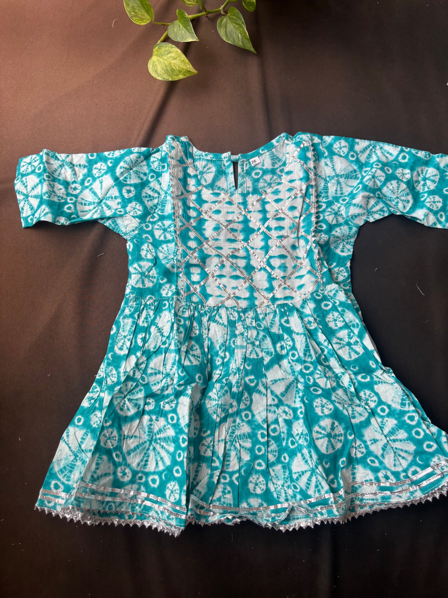 Teal Blossom Sharara Set