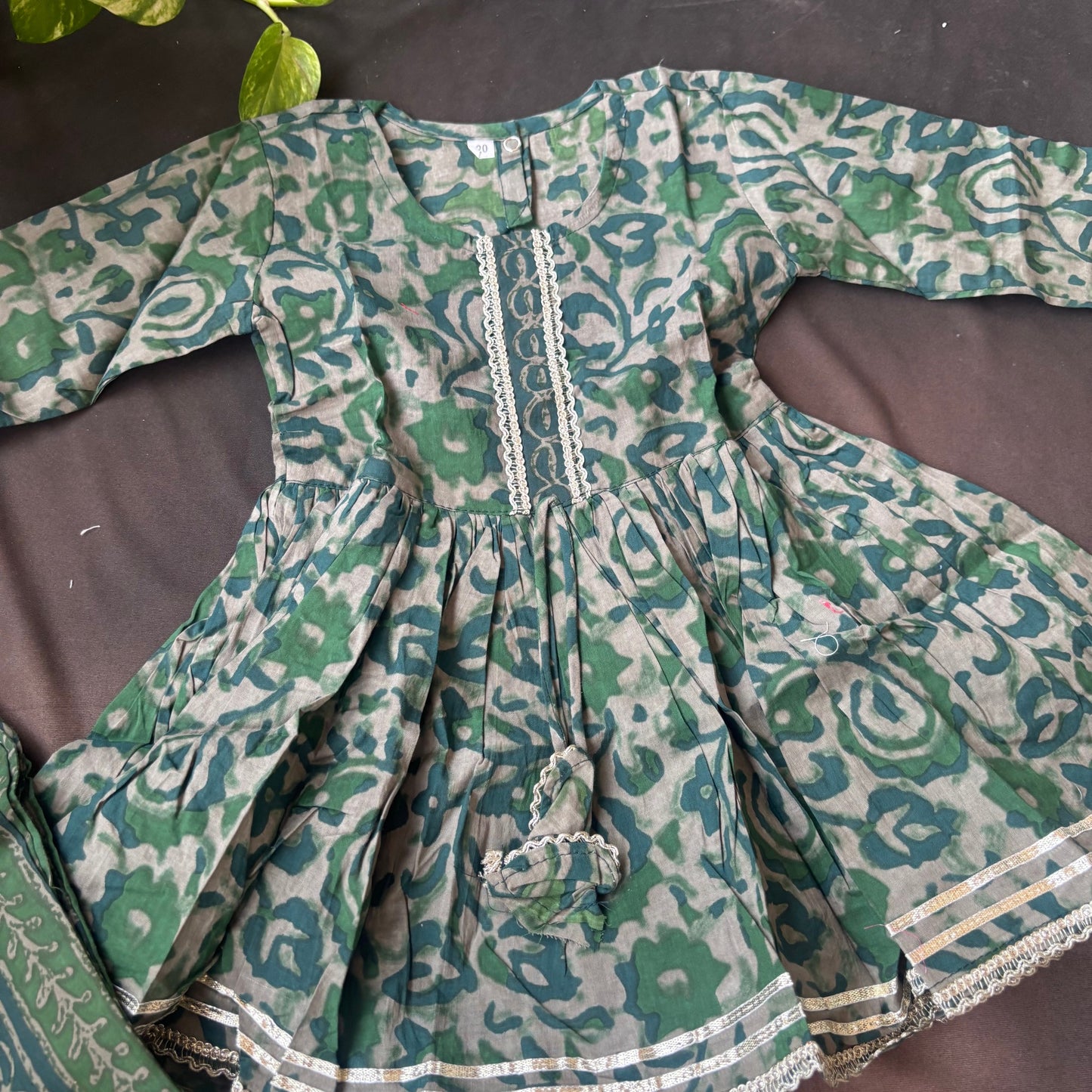 Lush Green Anarkali Set