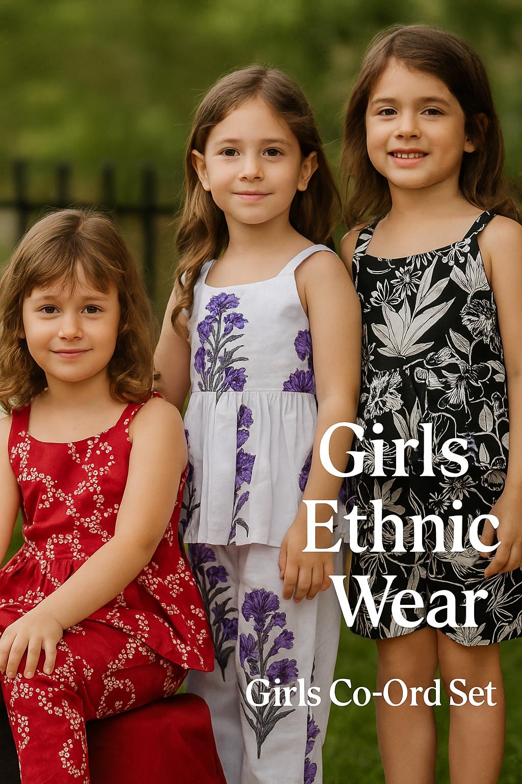 Girls Cotton Co-ord Sets 4-5 Years