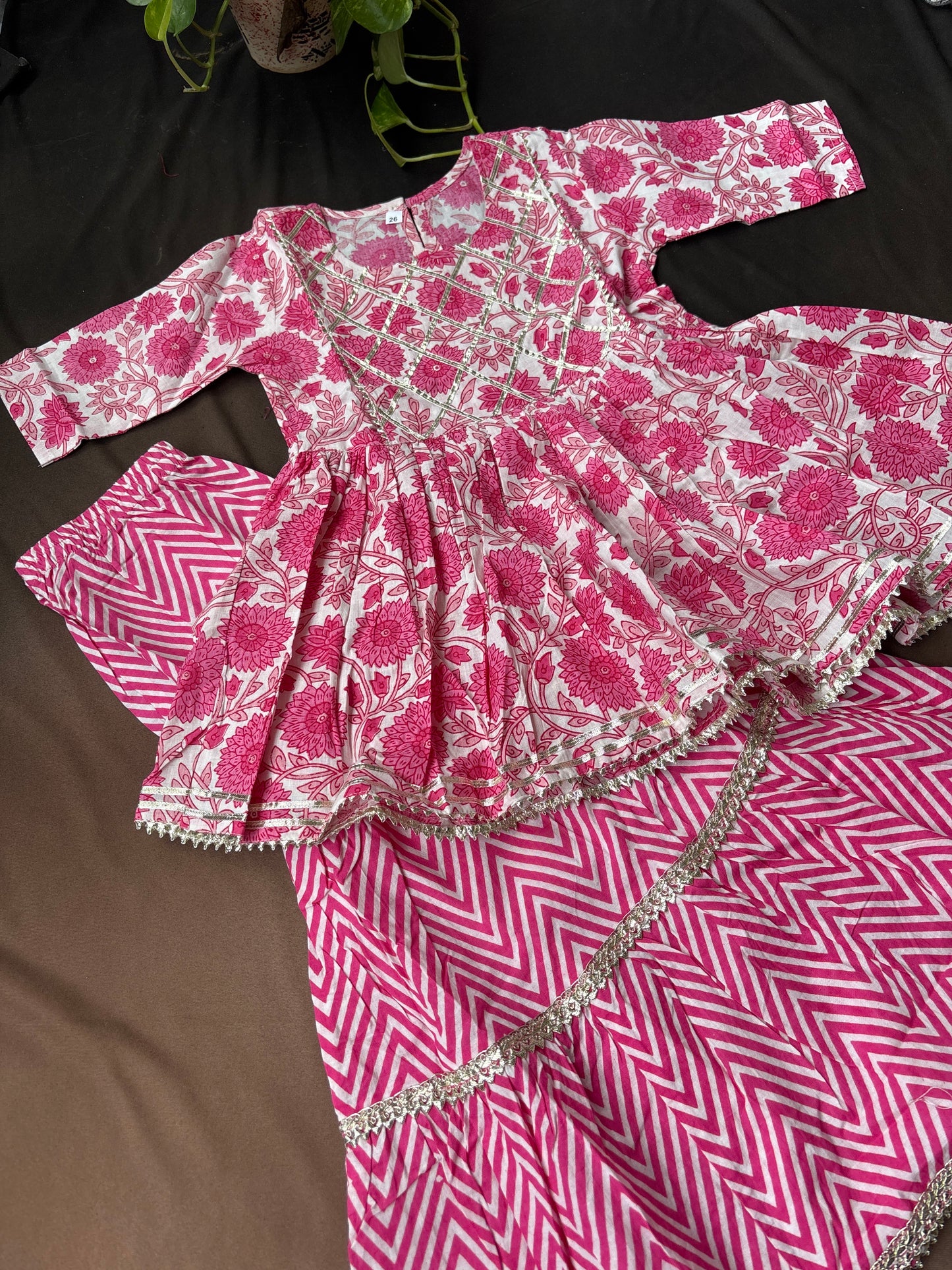 Pink parade Sharara Set