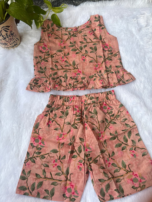 Blush pink shorts co-Ord set