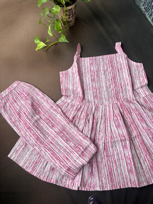 Candy Pink stripes  Co-Ord Set