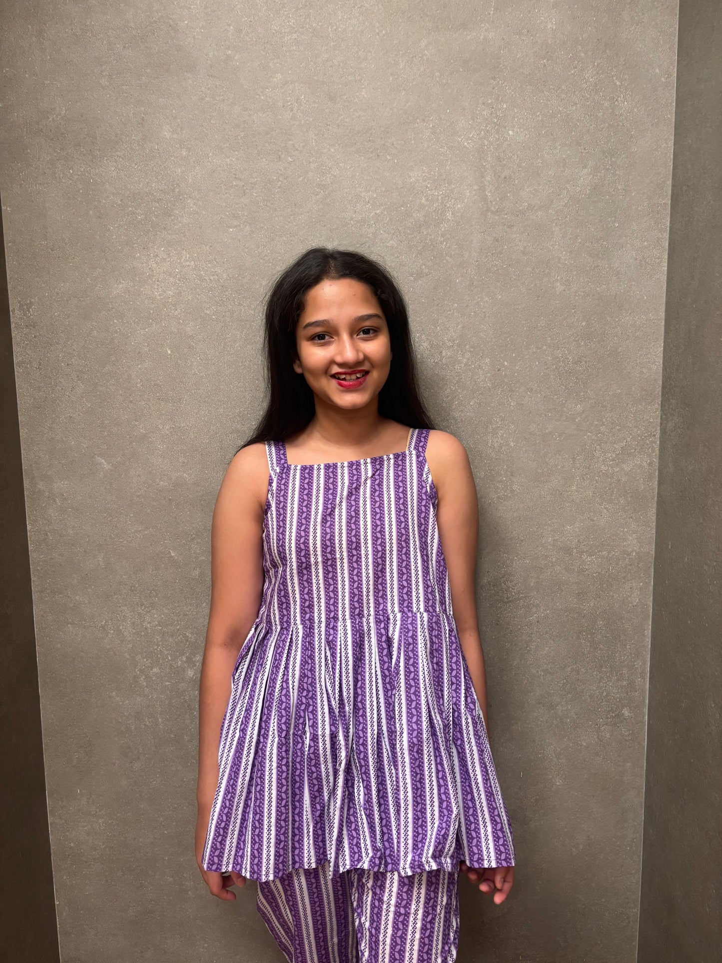 Lavender bliss striped Pant Co-Ord Set