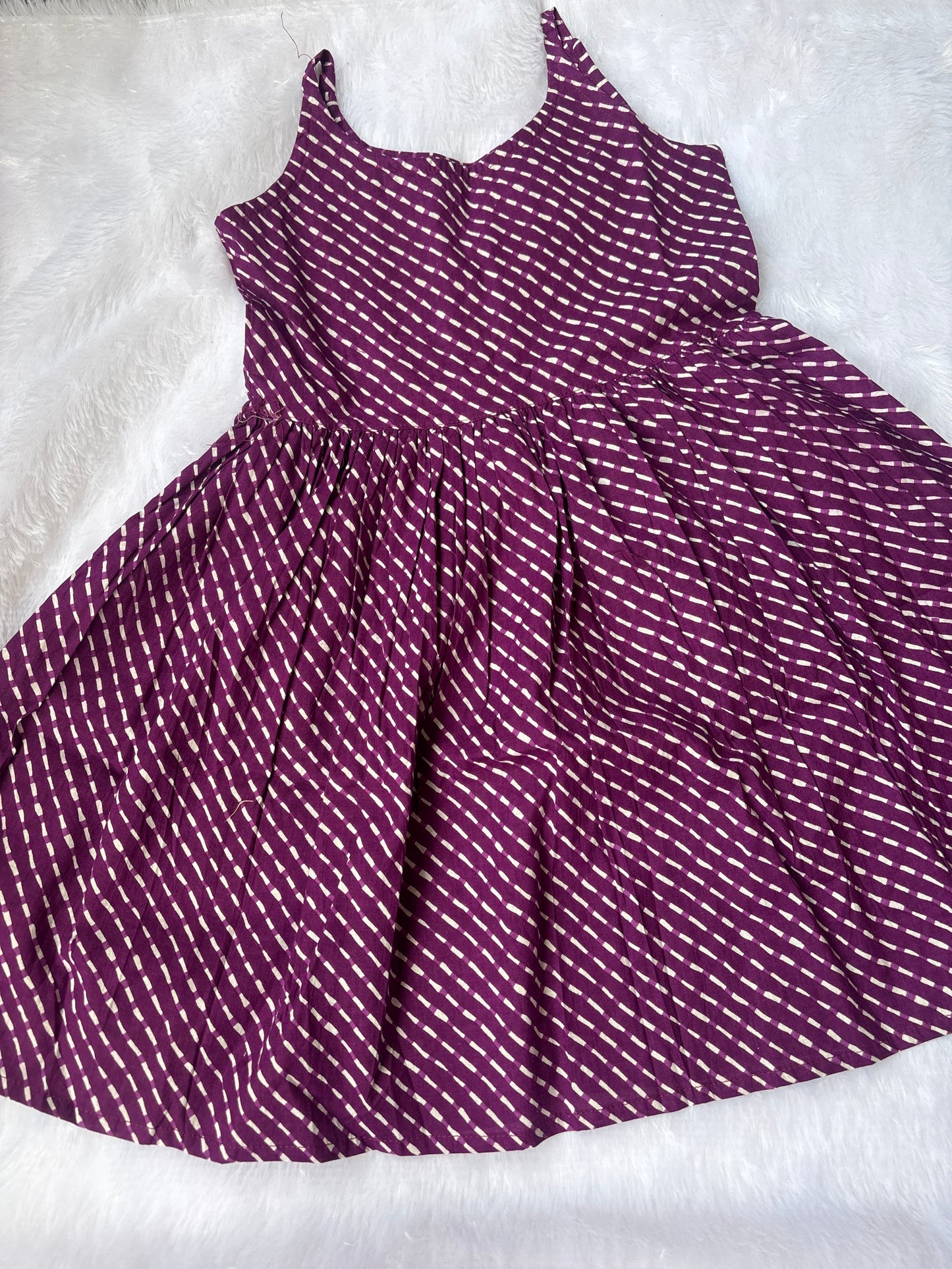 Purple geometric frock