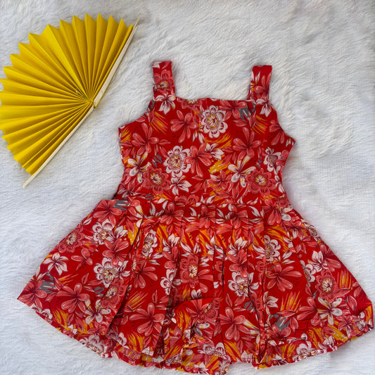 Red Blossom Frock