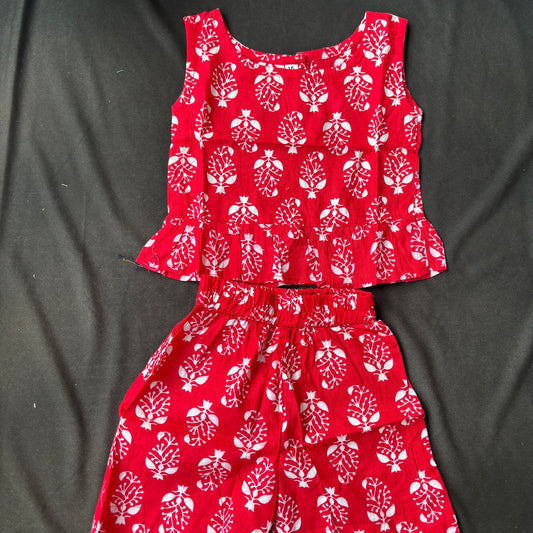 Cherry Leaf  Shorts Co-Ord Set