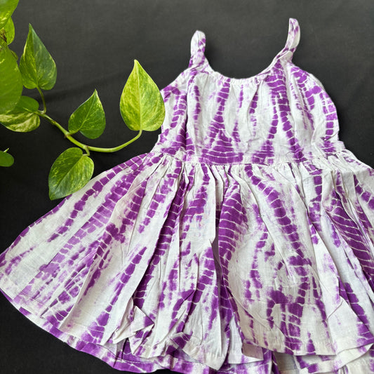 Lavender Swirl Tie-Dye Frock