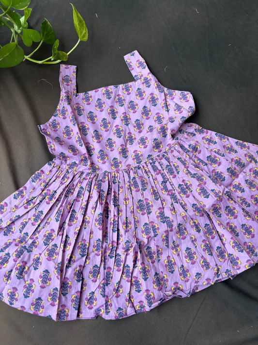 Lavender Bloom Cotton Frock