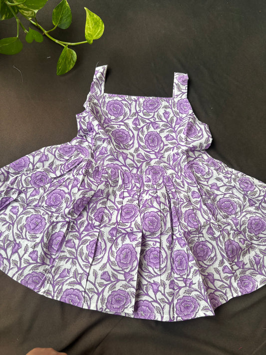 Lavender grace cotton frock