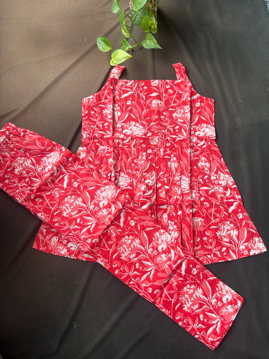 Red charm floral co -Ord set