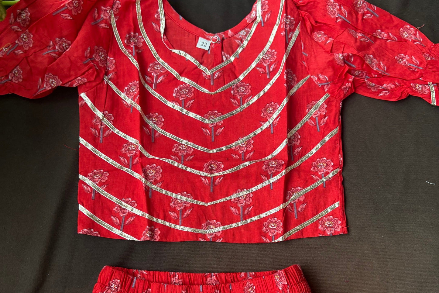 Gulaal Gota Patti Top and Skirt