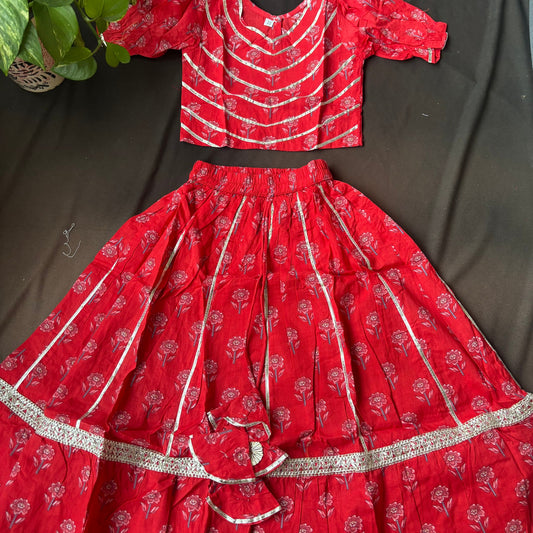 Gulaal Gota Patti Top and Skirt