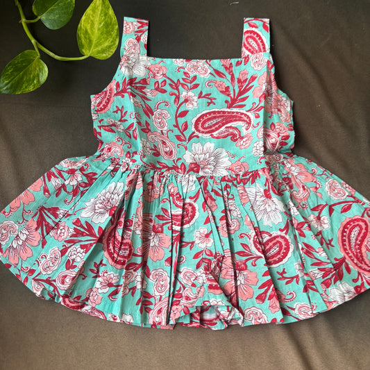 Floral Whirl Cotton Frock