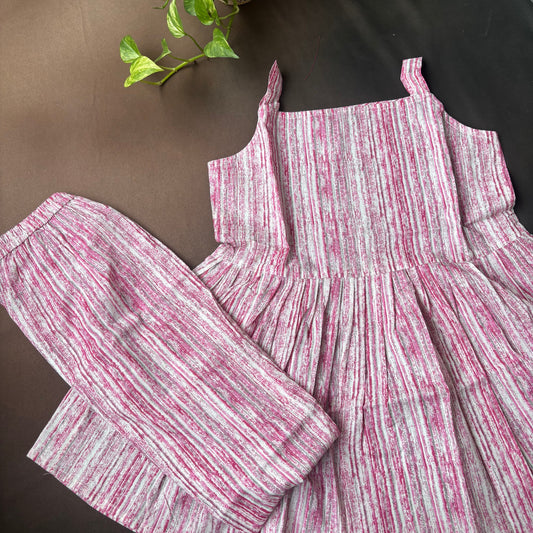 Pink stripes pant co-Ord set