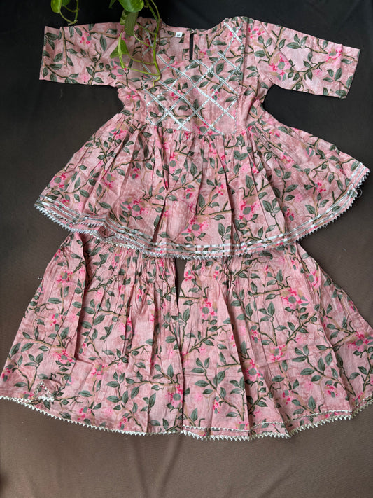 Blush Blossom Sharara set