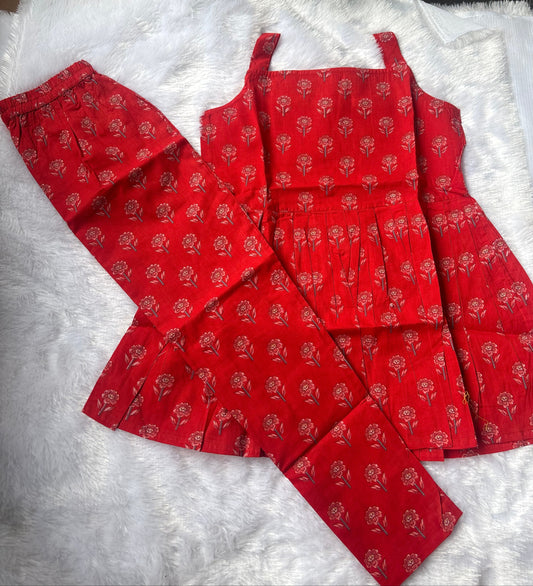 Laal phool co-Ord set