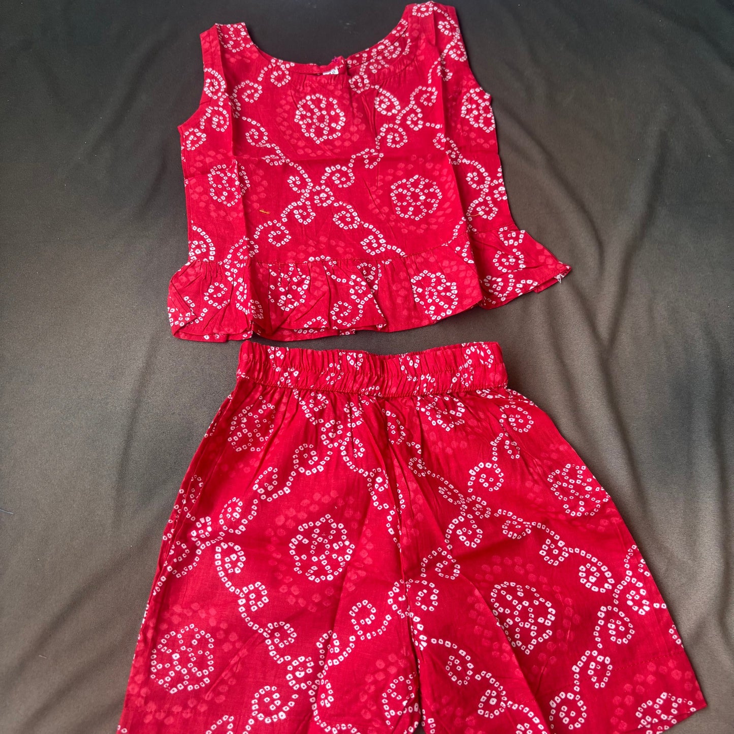 Crimson Charm Kids Co-Ord Set