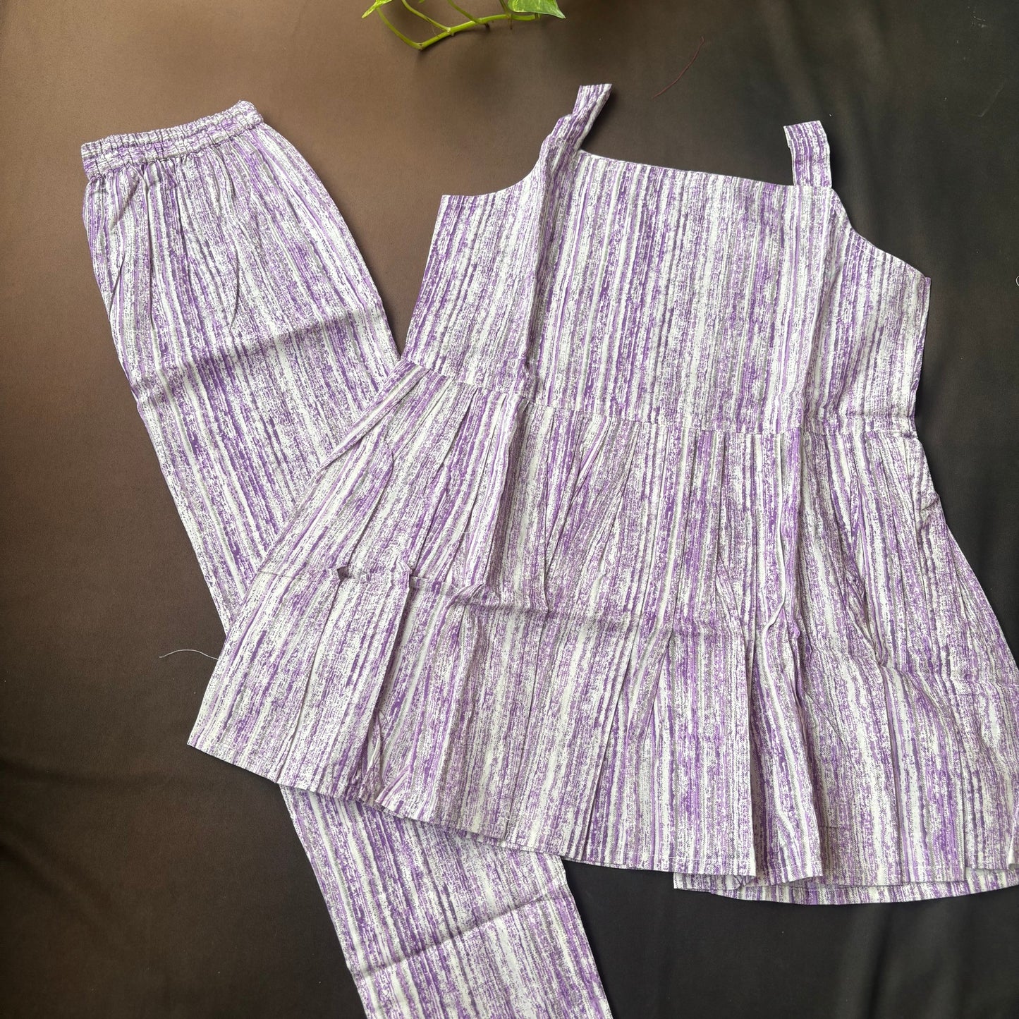 Lavender Lines Co-ord Set