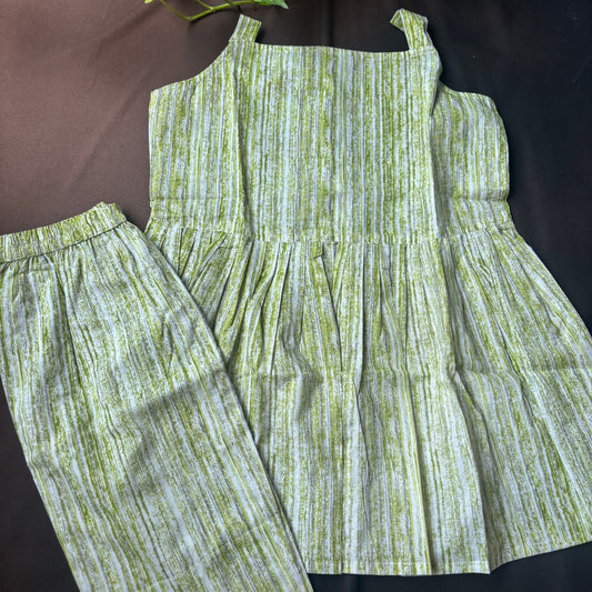 Green Stripes pant co-Ord set