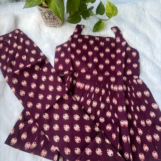 Maroon Bloom Co-ord Set
