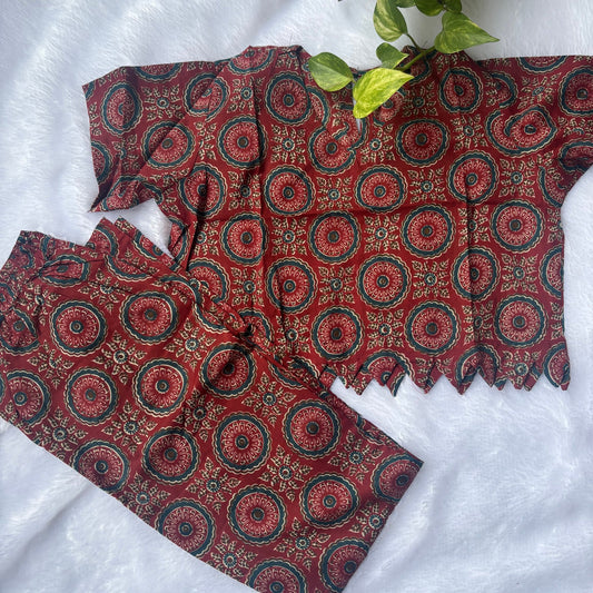 Mandala rust brown Pant co-Ord set