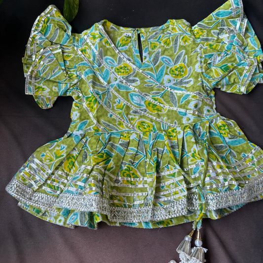 Leafy Bloom Gota Sharara Set