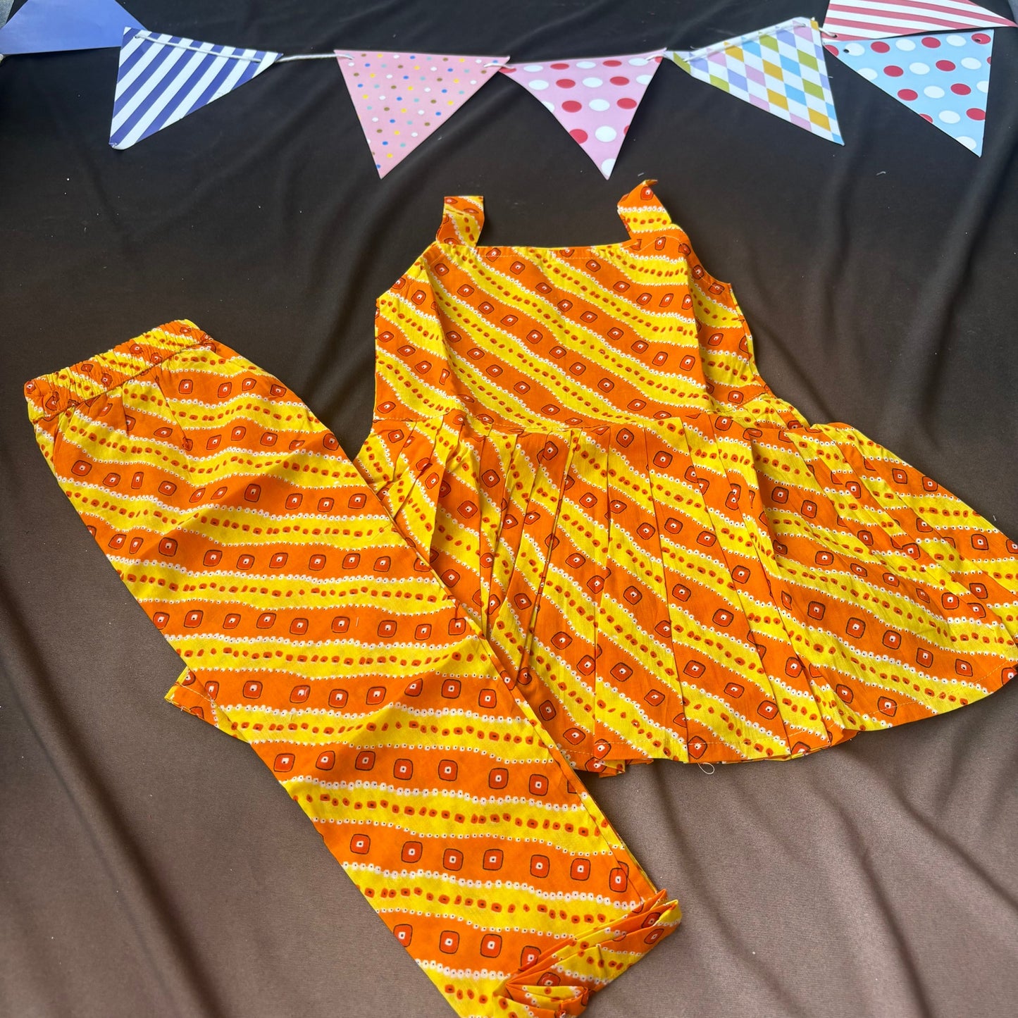 Girls yellow and orange co-ord set